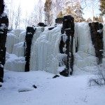 Уковский водопад зимой